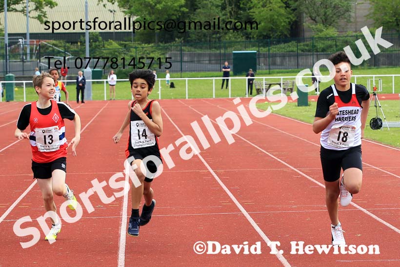 Boys Under-13s 200 metres, 2023 North Eastern Track and Field Champs., Middlesbrough Sports Village, Middlesbrough. Photo: David T. Hewitson/Sports for All Pics